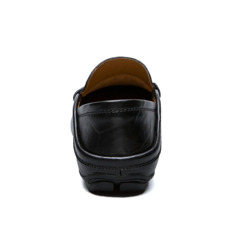 Мужские мокасины из натуральной бычьей кожи лоферы ручной работы без шнуровки