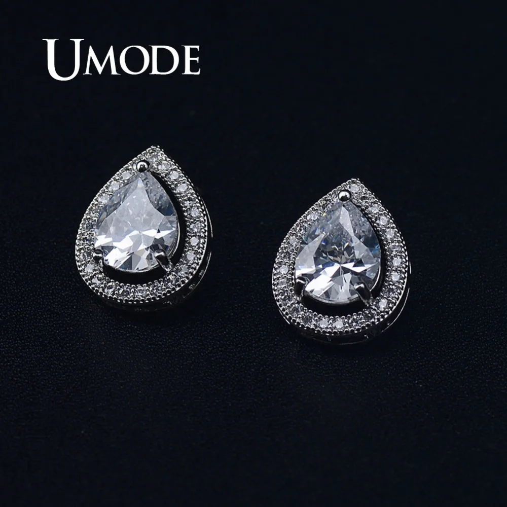 Женские серьги гвоздики с фианитами цвета белого золота|Серьги-гвоздики| |