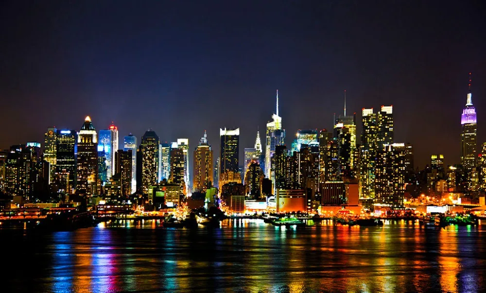 Пользовательские настенные стикеры Нью Йорк Холст плакат красивый вид обои с