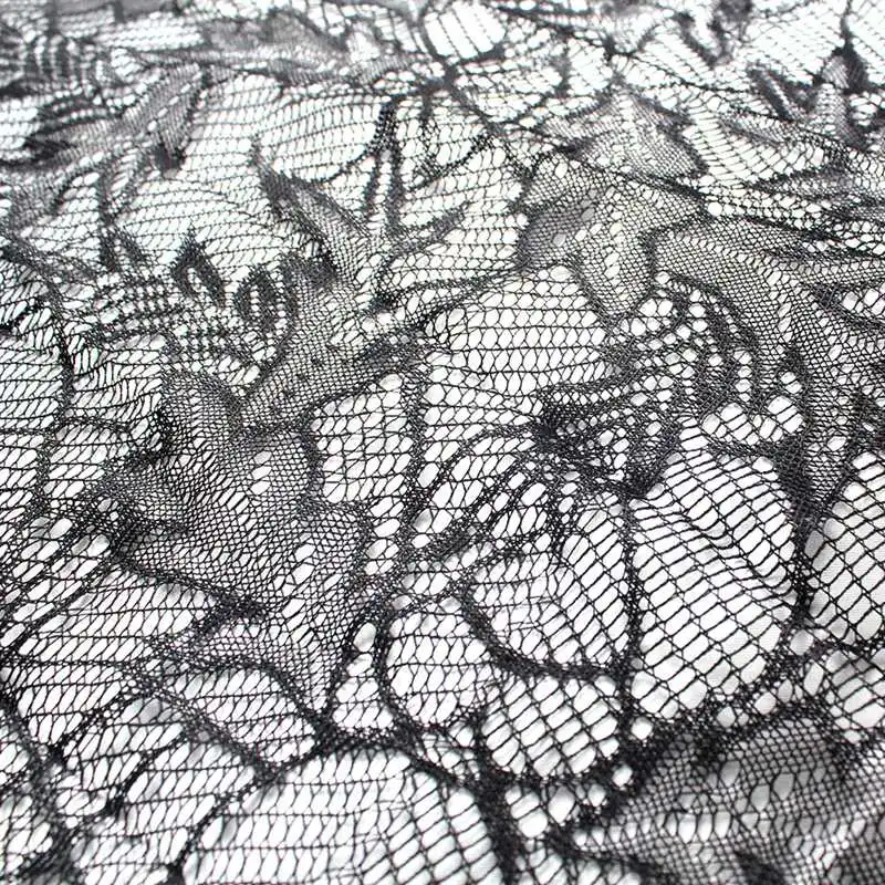 OurWarm 1pc Halloween Decoration 74x22 inch Black Lace SpiderWeb Tablecloth Leaf Table Runners Web Fireplace Mantle | Дом и сад