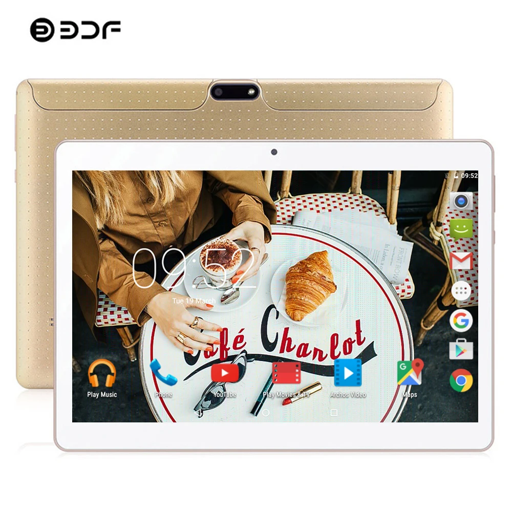 BDF Android планшет 10 дюймов 3G Телефонный звонок планшетный ПК 7 0 четырехъядерный 1 ГБ
