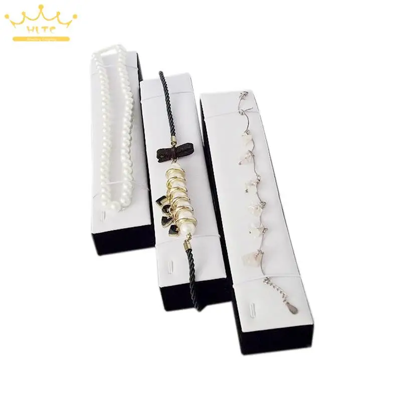 Bejeweled качественный белый браслет из искусственной кожи Витрина Стенд держатель