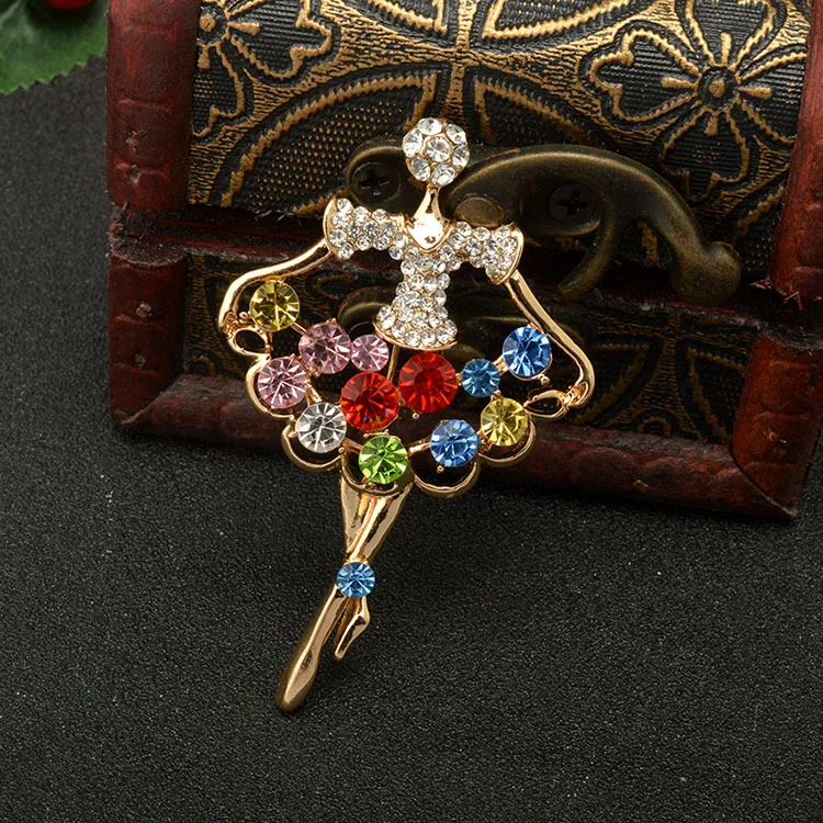 Изысканная брошь MZC с балериной Мэри Кай девушкой для танцев женщин женская