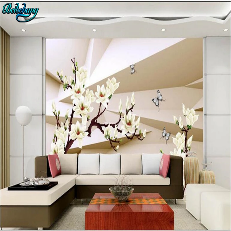 

beibehang 3d painted flowers background wall living room bedroom custom wallpaper mural decoration