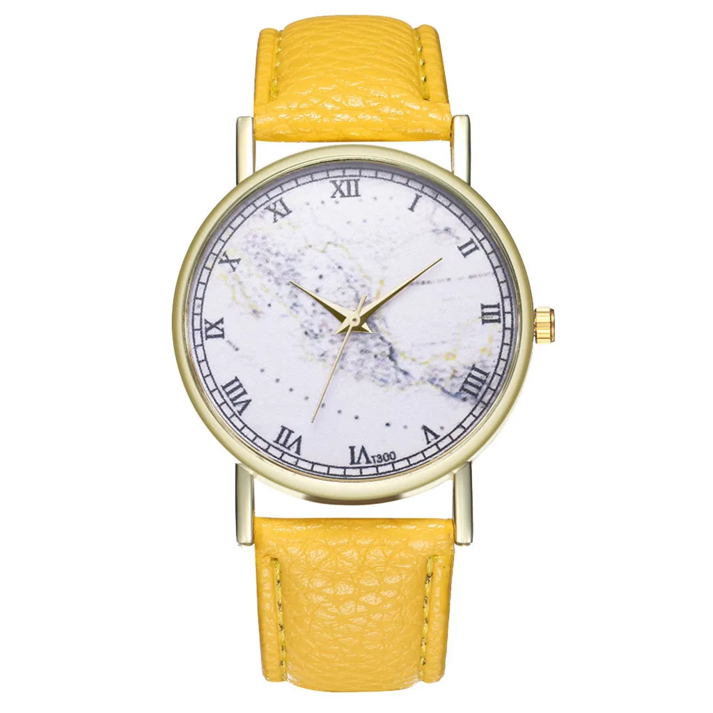 Модные женские часы из искусственной кожи недорогие кварцевые для женщин