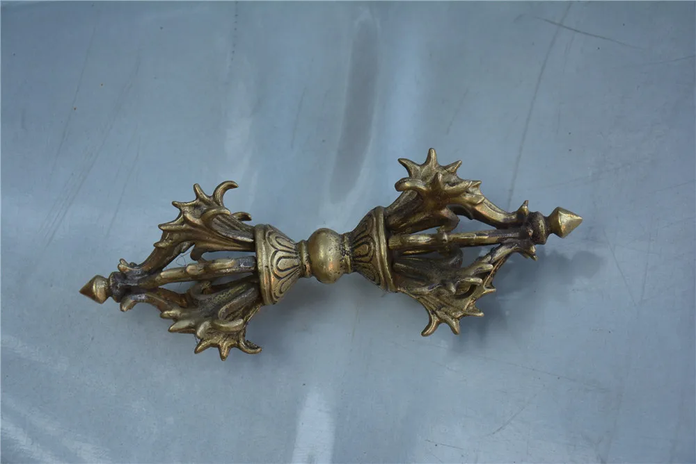 

Antique old Chinese Tibet copper Buddhism drives the Devil Instrument, Free Shipping