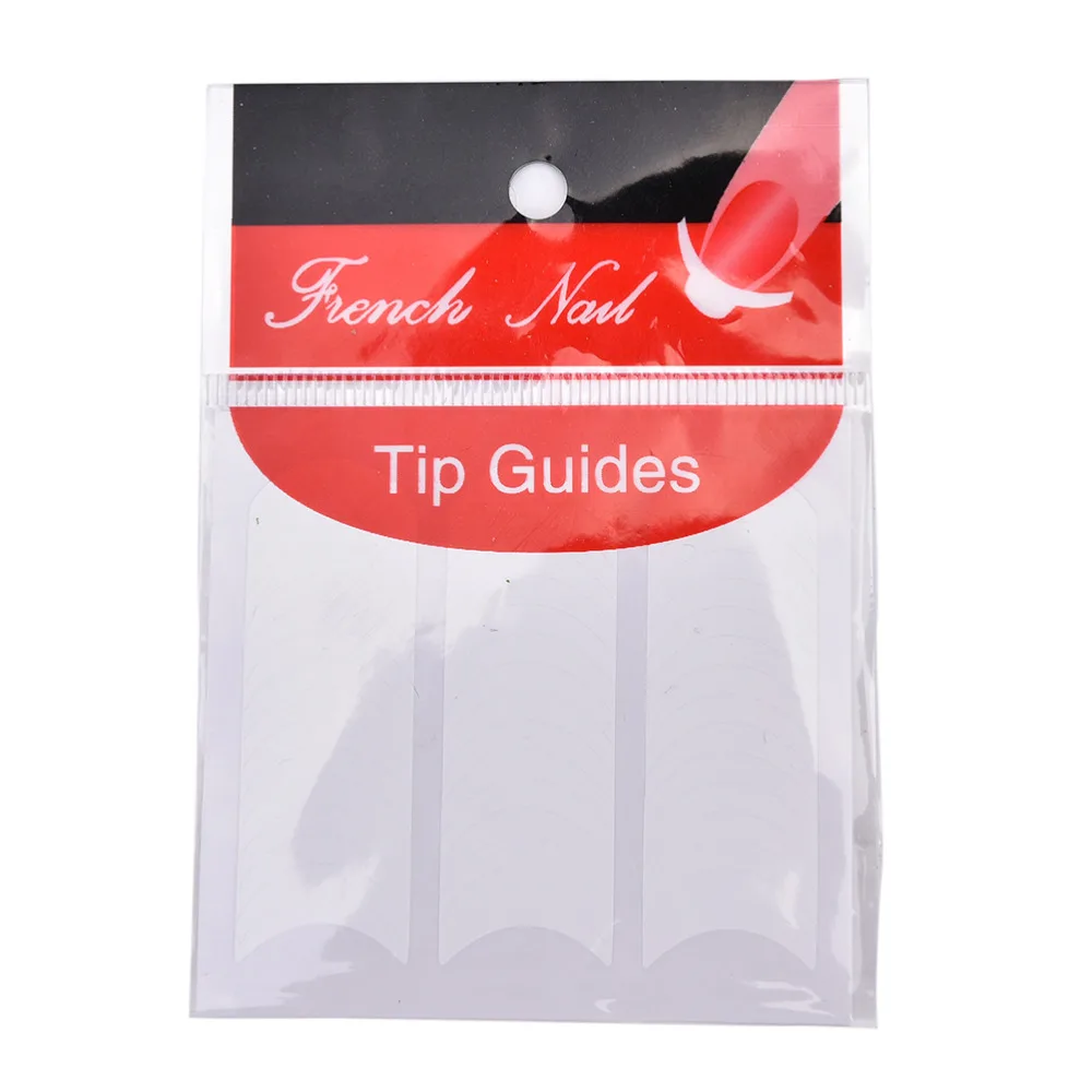 1 Упак./48 шт DIY кончики линии белый французский маникюр полоса для дизайна ногтей