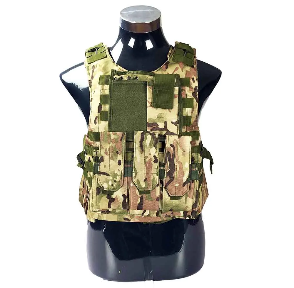 USMC страйкбол военный тактический жилет Molle Боевая штурмовая пластина Перевозчик тактический жилет 7 цветов CS верхняя одежда охотничий жилет - Цвет: GP Camo