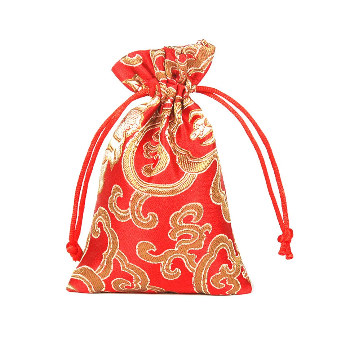 

90x120mm Red Color Jewelry Bag Wedding Pouches Sack Jewelry Favor Holders Cotton Jewelry Pouches With Cloth Fabric Gift Bag Hot