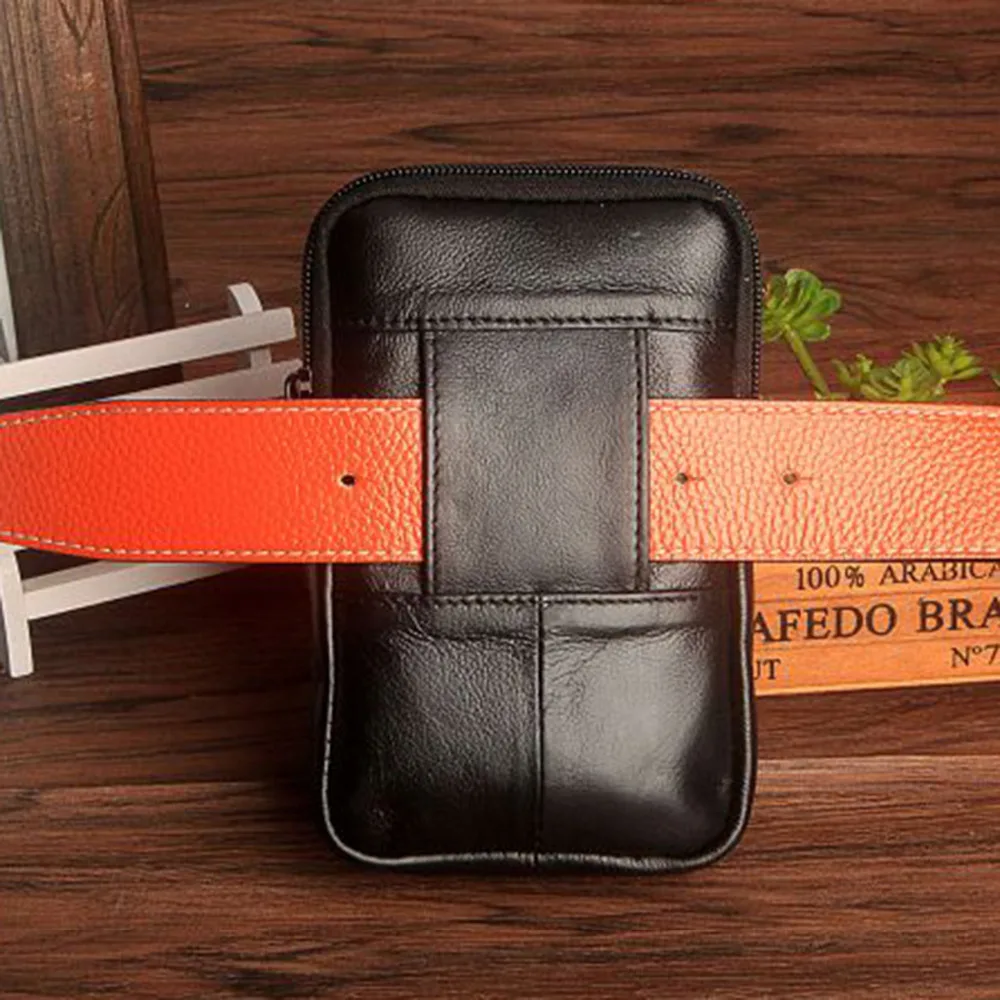 Новинка 100% модная мужская поясная сумка из натуральной кожи новая военная