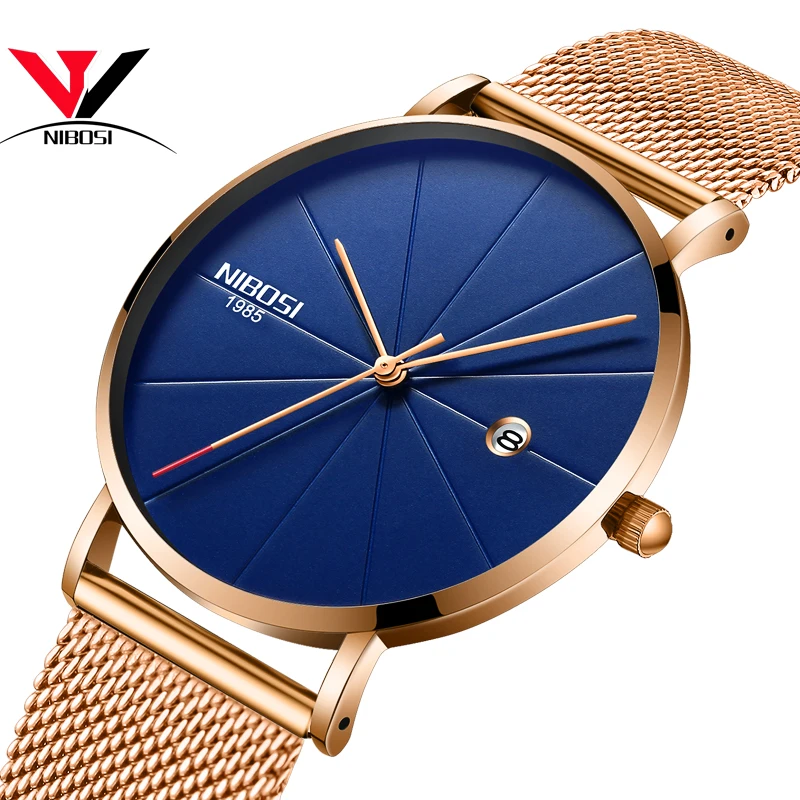 Часы NOBOSI женские из нержавеющей стали роскошные брендовые розового