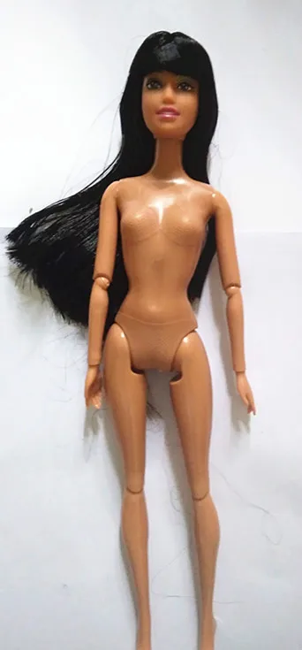 30 см черная Коричневая кожа bjd кукла с 11 подвижными Соединенными густыми волосами