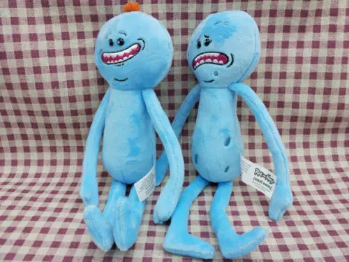 Рик и Морти счастливый и Sad Meeseeks Мягкая кукла плюшевая игрушка подарок