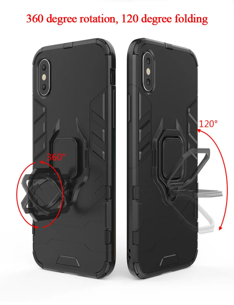 Защитный чехол для iPhone 11 Pro 7 8 6 6S Plus X XR XS силиконовая Противоударная задняя крышка на 6 6S 5s SE жесткое кольцо Coque Capa Fundas