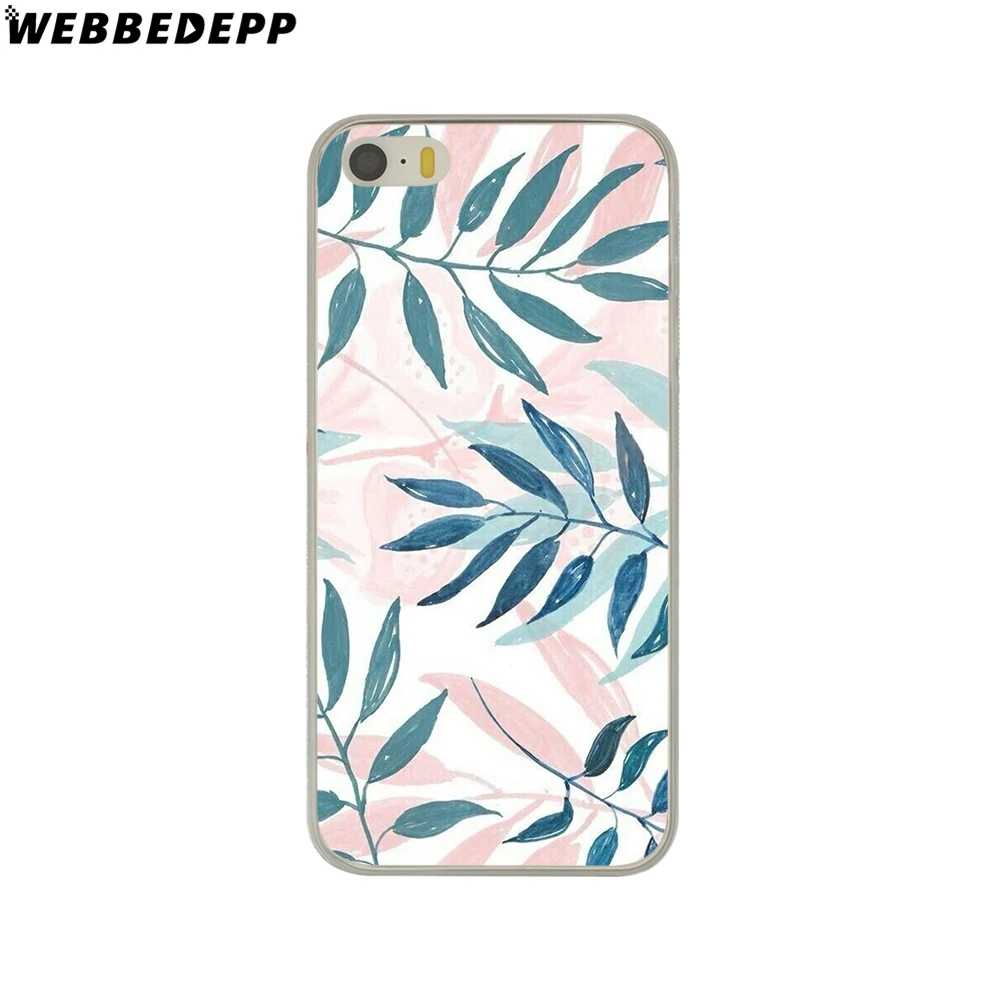 Жесткий чехол для телефона WEBBEDEPP с белым мрамором и цветами для iPhone 4 4S 5C 5 5S SE 6 6S 7 8 Plus X XR XS 11 Pro Max