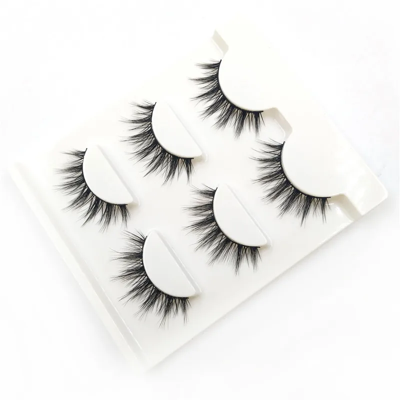 Реалистичные короткие ресницы YOKPN Glam модные 3D стерео натуральный телесный макияж