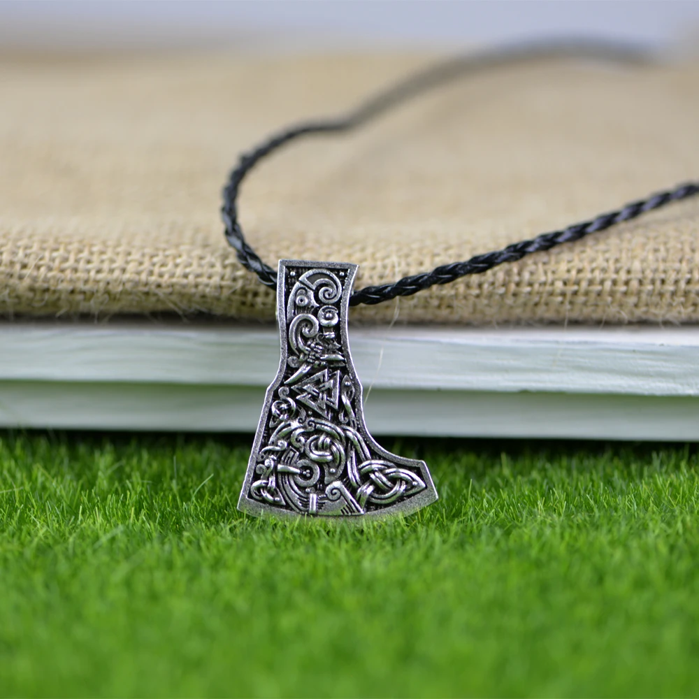 LANGHONG 10 шт. кулон викинга дракона и Valknut подвеска в виде топора ожерелье