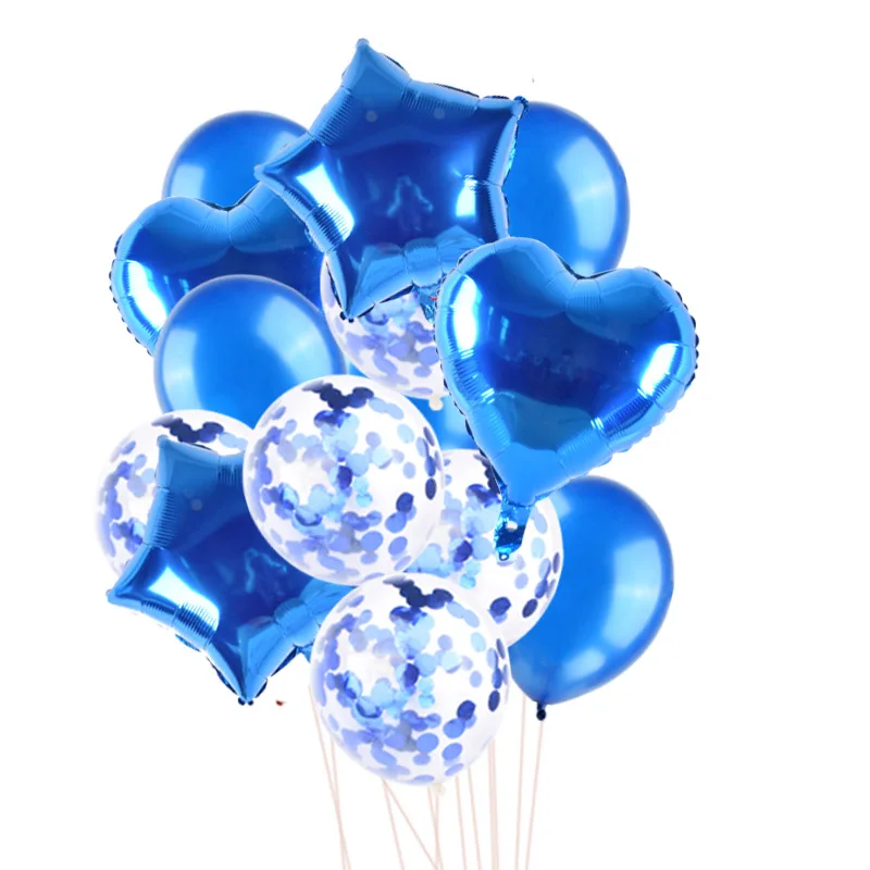 Blue balloon set 16 дюймов письмо с днем рождения шар День рождения украшения дети событие поставки воздушные шары Baby Shower Фольга балон а - Цвет: Blue balloon set