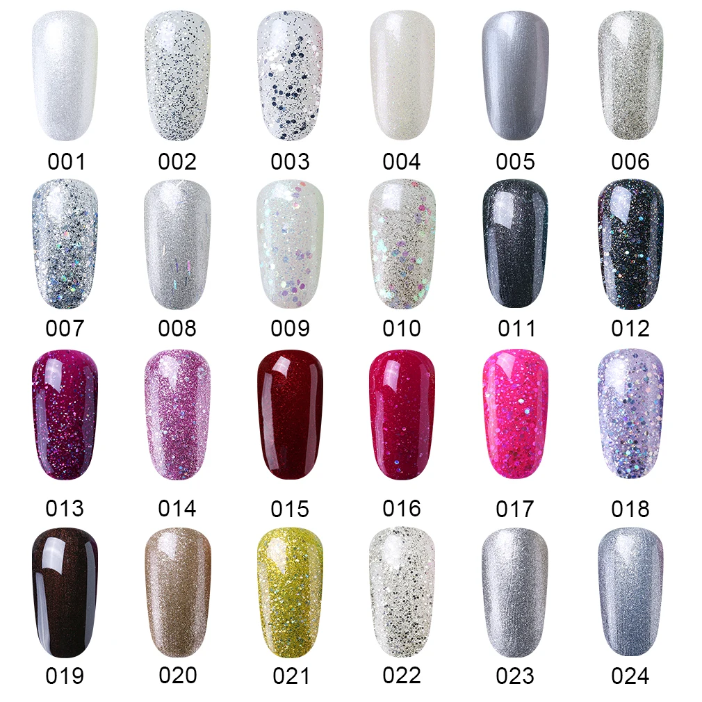 Гель-лак для ногтей с блестками 10 мл | Красота и здоровье