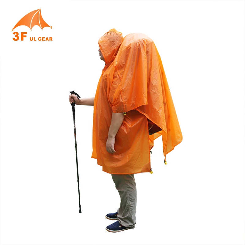 15D ORANGE 3F Ul gear Сверхлегкий тент брезент куртка Открытый Кемпинг 15D Нейлон Туризм Велоспорт плащ тент коврик 3 в 1 солнечные укрытия - Цвет: 15D ORANGE