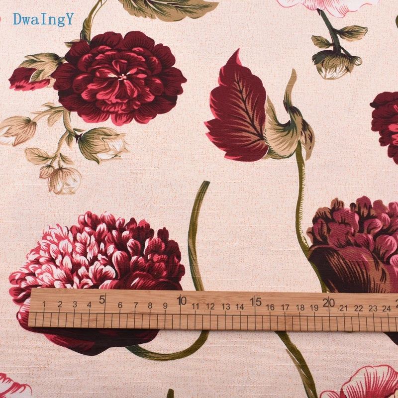 DwaIngY Цветочная серия хлопчатобумажная холщовая ткань для шитья Сделай Сам