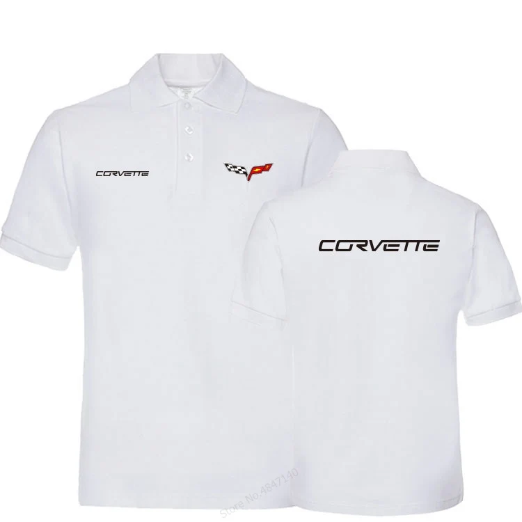 Бренд одежда для офиса(верх) для мужчин повседневное хлопок Chevrolet Corvette мужские Поло рубашка короткий рукав топы корректирующие одноцветн
