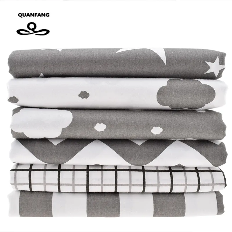 6 шт./лот саржевая хлопковая ткань с принтом для шитья кукол детское постельное