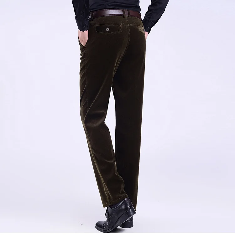 Corduroy Pants Loose Middle-aged Mens Dad In Autumn and Winter 2018 Male Casual Trousers Plus Size |