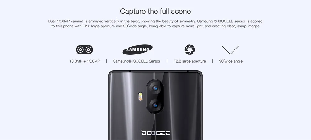 DOOGEE MIX Lite мобильный телефон 2 ГБ+ 16 ГБ двойной Камера 5.2 ''mtk6737 4 ядра android 7.0 3080 мАч отпечатков пальцев ID смартфон