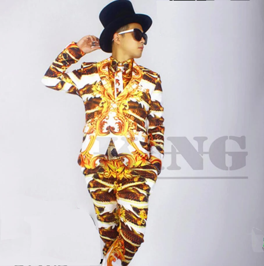 2021 тонкая мужская одежда для сцены Блейзер платье в европейском и американском