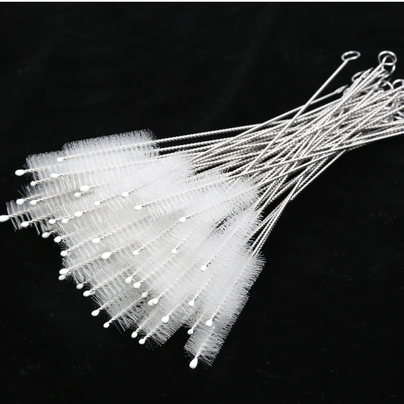 

50 Pcs Straw Cleaning Brush Reusable Milk Bottle Water Cup Cleaning Tool Reusable Spiral Soft Hair Washing Brush Cleaner