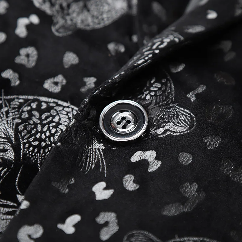 Пиджаки мужские повседневные сценические Модные черного цвета для шафера