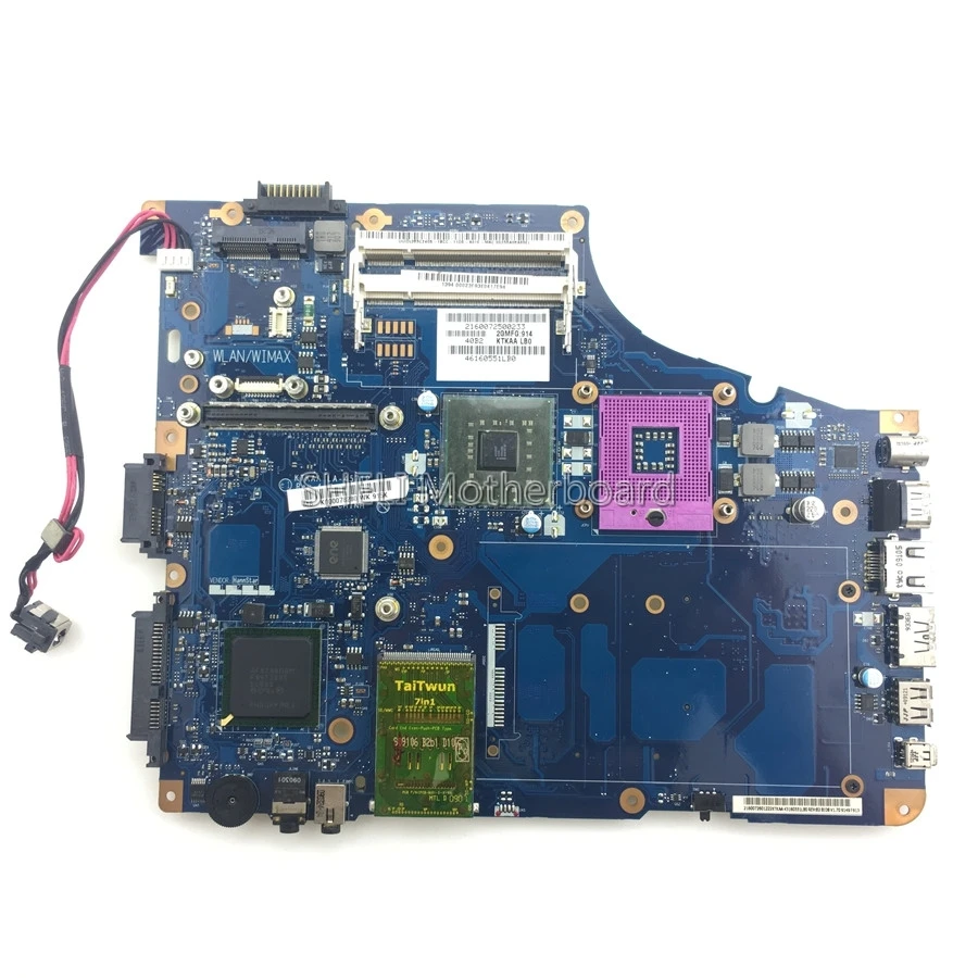SHELI K000078280 материнская плата для ноутбука Toshiba Satellite A350 A355 KTKAA LA 4571P GM45 DDR2 с ЦП