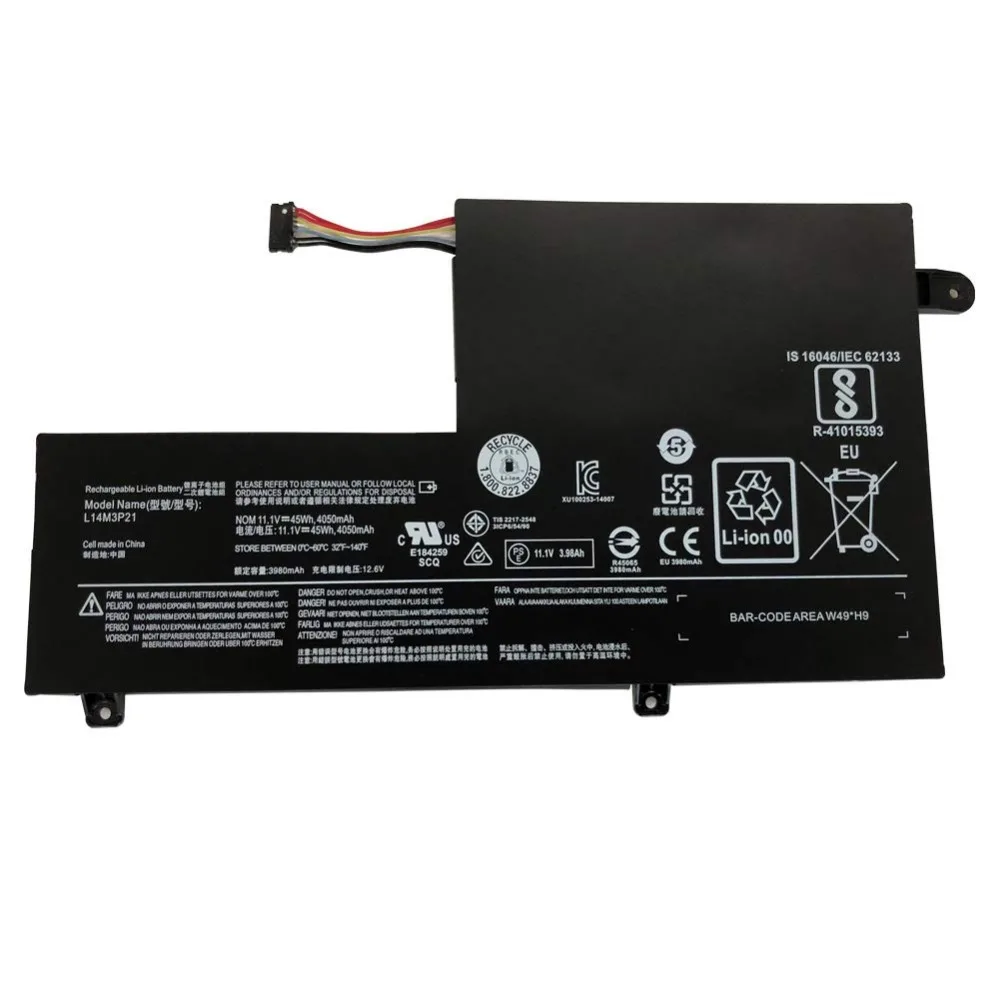 Оригинальный аккумулятор L14M3P21 для LENOVO YOGA 500 15 Lenovo 14ISK yoga 14ibd 11 1 В 4050 мАч 45