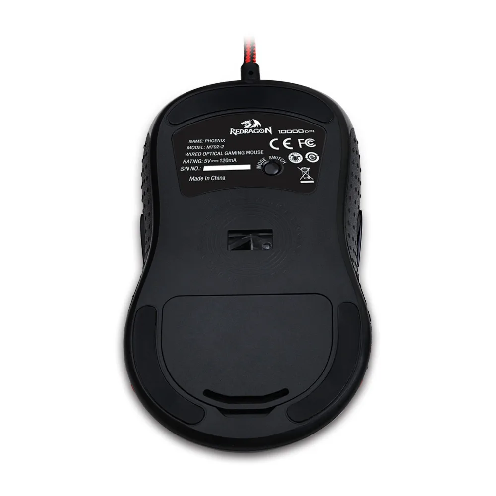 Игровая мышь Redragon M702-2 PHOENIX 10000 DPI RGB настраиваемая 7 цветов 5 программируемых