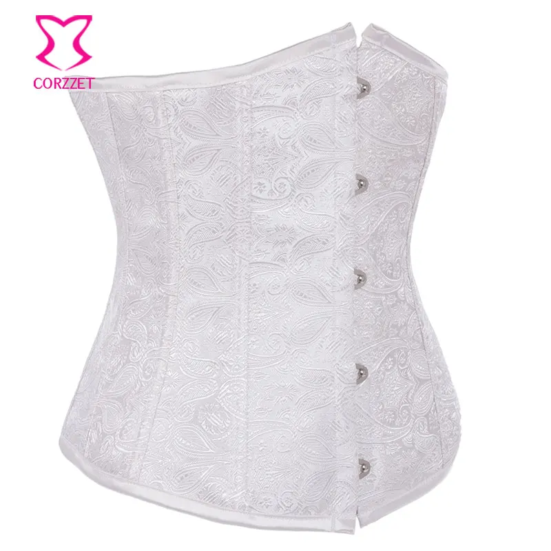 Корсет женский с узором пейсли белый корсет на талию нижнее белье в готическом