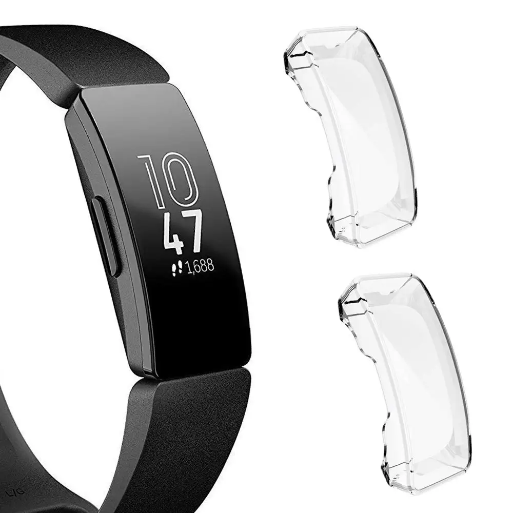 2 шт ТПУ Экран протектор для Fitbit Inspire HR чехол Чехол с полным покрытием ультра