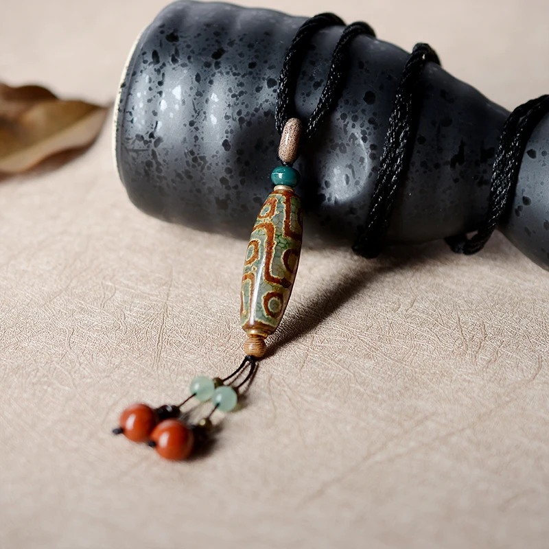 Этническое ожерелье для женщин винтажные ювелирные изделия ручной работы Dzi