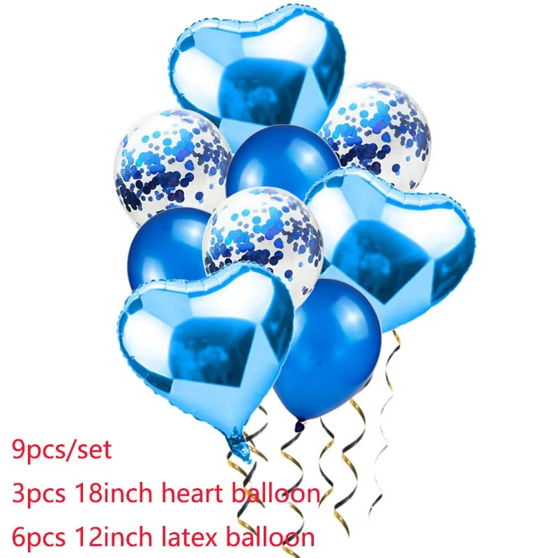balloon 65 Синие шары воздушные шары Deco день рождения конфетти Baloon Star Baloon День Рождения украшения Детские шары для свадебного украшения XN - Цвет: balloon 65