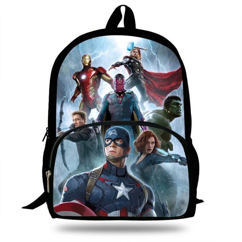 16 дюймов Mochila Marvel Мстители школьные сумки для мальчиков крутые Мстители рюкзак для подростков рюкзак для девочек Дорожная сумка для детей