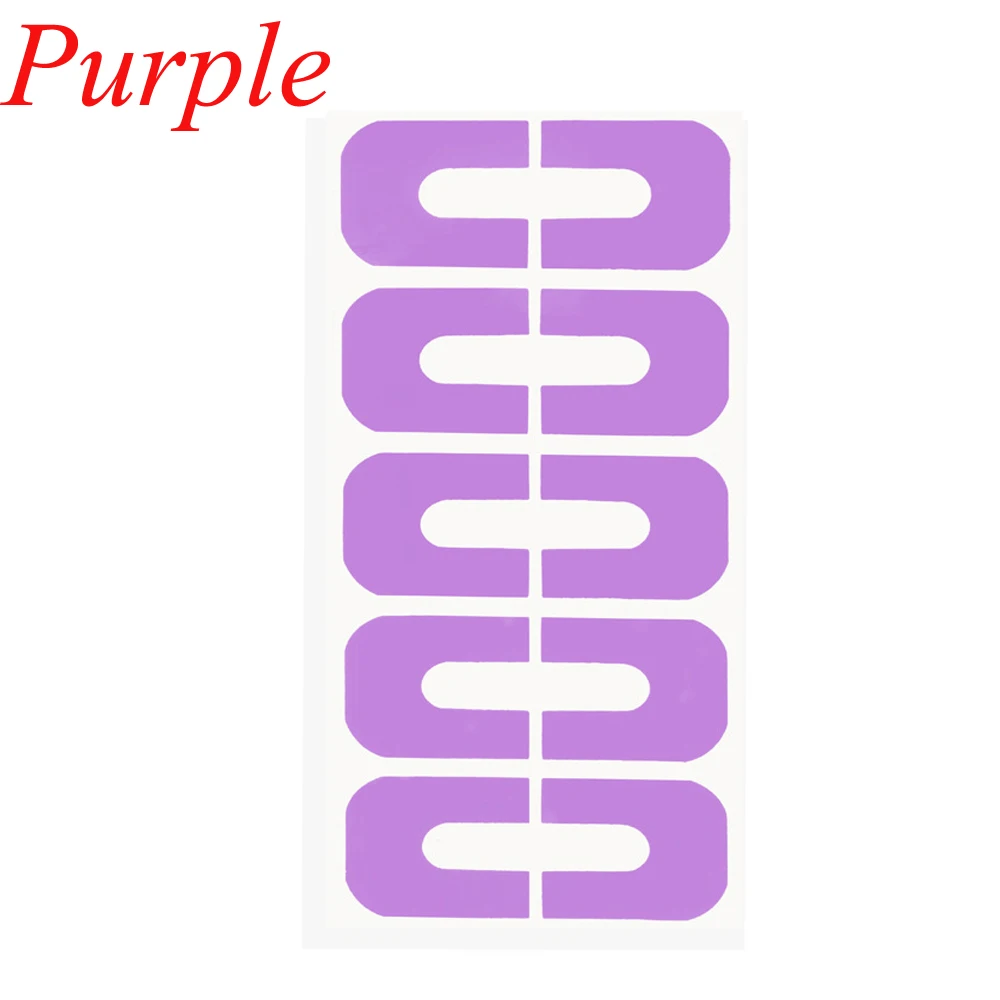 purple 10 шт/лист, Модный женский стикер для дизайна ногтей, Защитная пленка для ногтей, самоклеющаяся лента для кутикулы, инструменты для рисования, 4 цвета - Цвет: purple