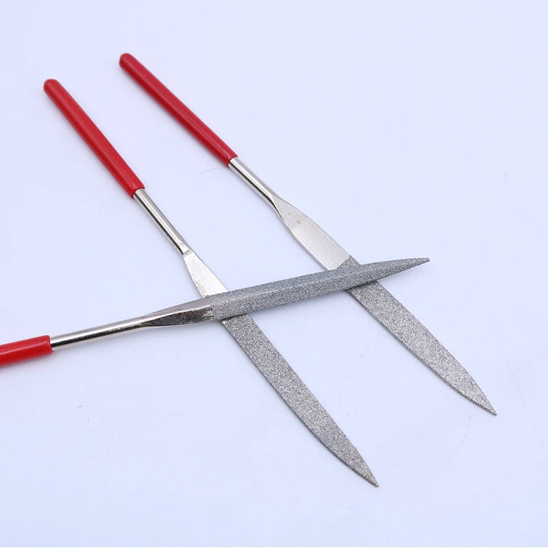 Набор алмазных иголок 10 шт. плоская треугольная круглая гравировальная пилка