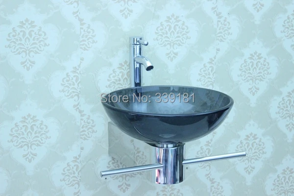 glass basin with stainless steel stand and faucet E-9 | Обустройство дома