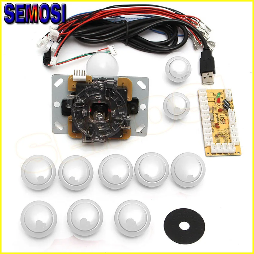 DIY аркадный джойстик набор ручек наборы 5 pin 24 мм/30 мм кнопки запасные части USB