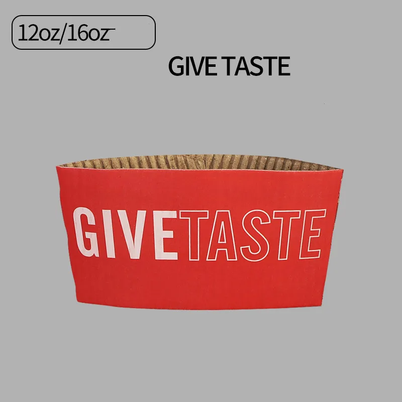 give taste 100 шт. кофе чашки рукав одноразовый держатель для чашек Merry Рождество украшения чай бумажный стакан для сока рукав анти-чехол с защитой от нагрева Индивидуальные - Цвет: give taste