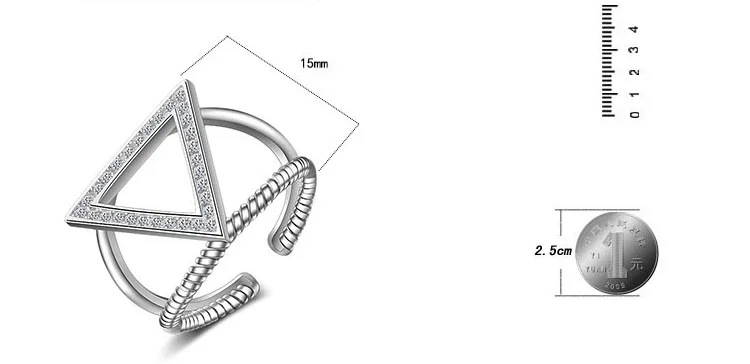 Uloveido свадебные старинные женские кольца для женщин треугольник серебряный цвет