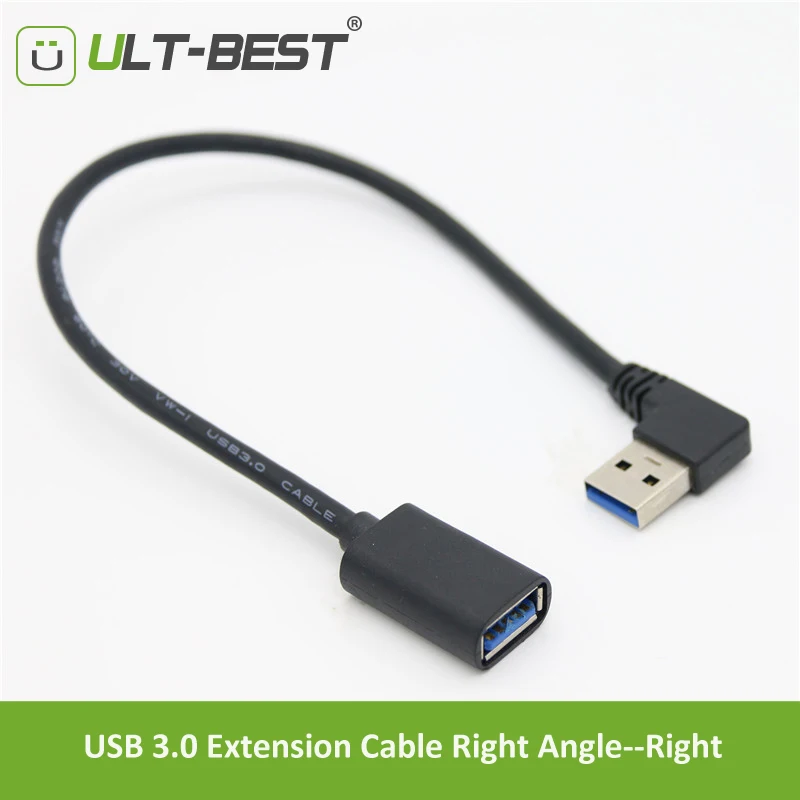 Мини лучший USB 2 0 3 Удлинительный кабель под прямым углом 90 градусов
