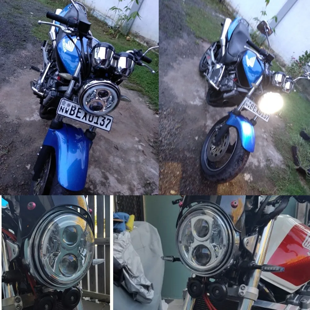 Фары белого цвета для мотоцикла Honda CB400 CB500 CB1300 Hornet 250 600 900 VTEC VTR250| |