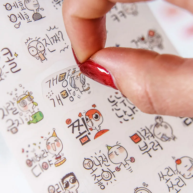 6 листов/лот Мультфильм Выражение милый мини Pet бумажная наклейка сделай сам
