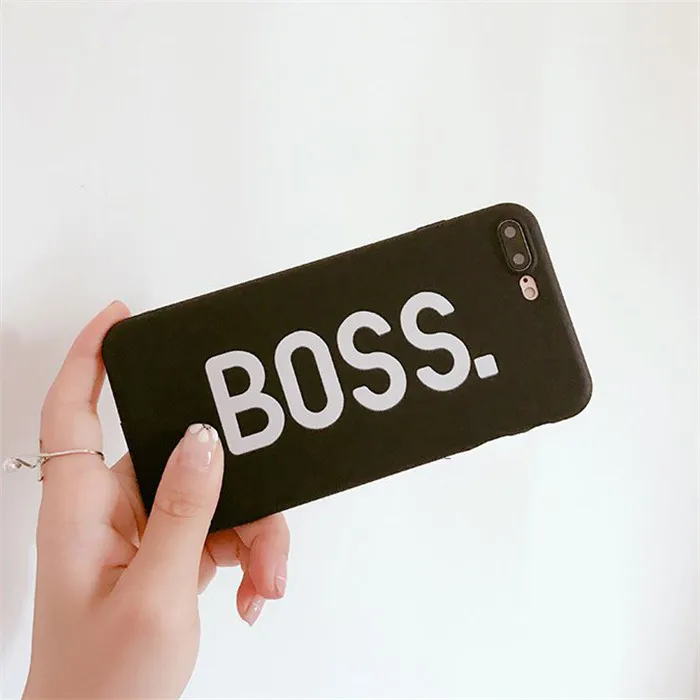 Чехол для телефона с надписью QUEEN &amp BOSS пары iphone женский 6 6S 7 8 Plus чехол X Тонкий